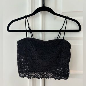 Black free people lace top